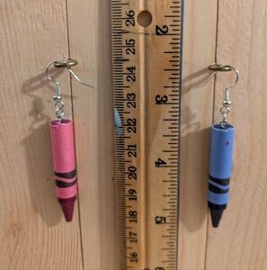 Colorful Crayon Earrings